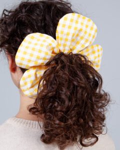 scrunchie vichy amarillo