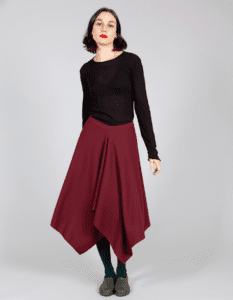 falda patricia granate