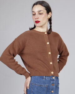 chaqueta mina marrón