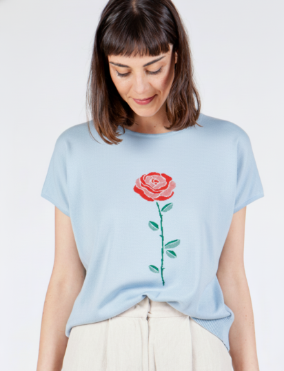 TOP ROSE BLUE