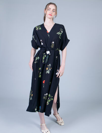 vestido kaftan cisne