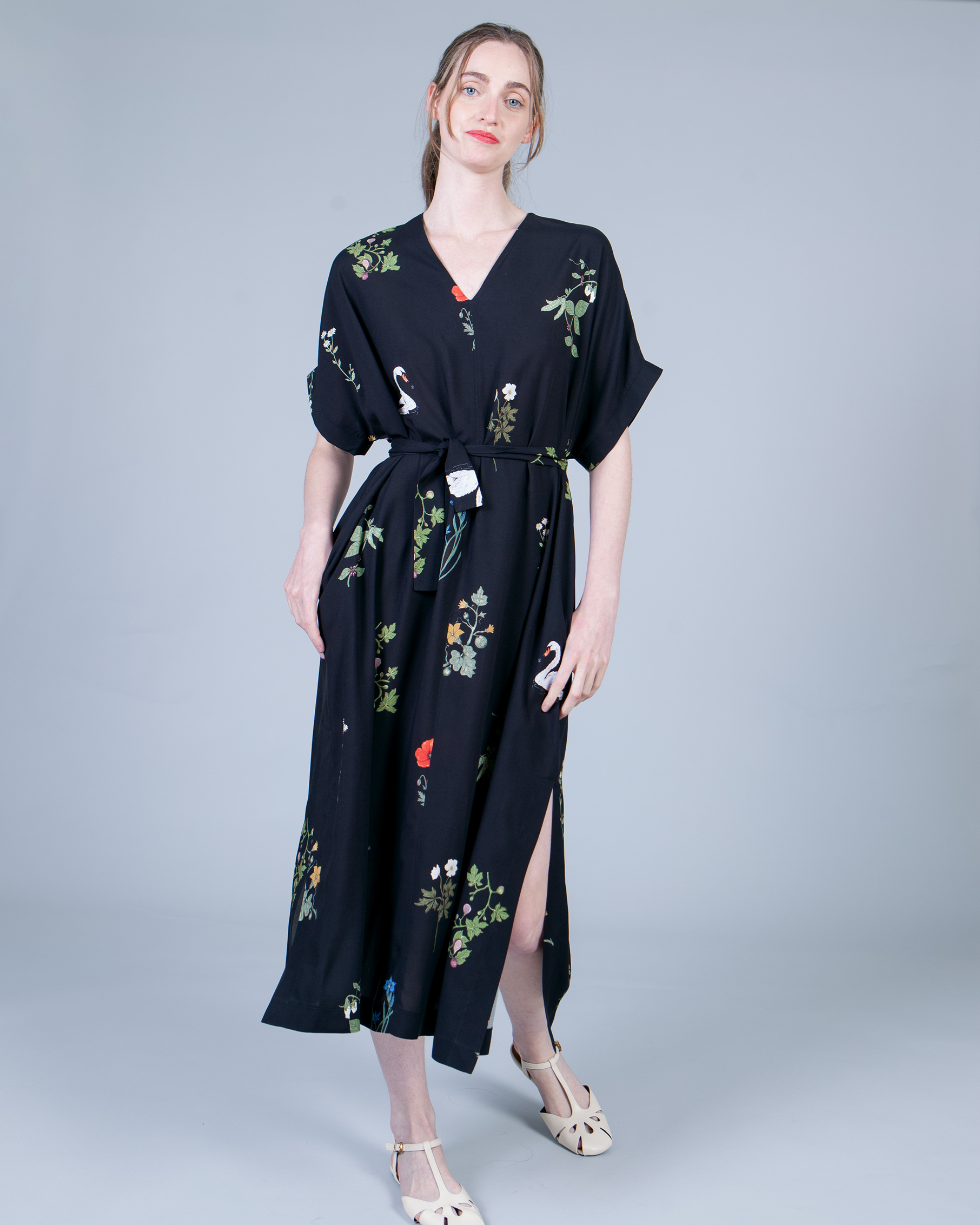 vestido kaftan cisne