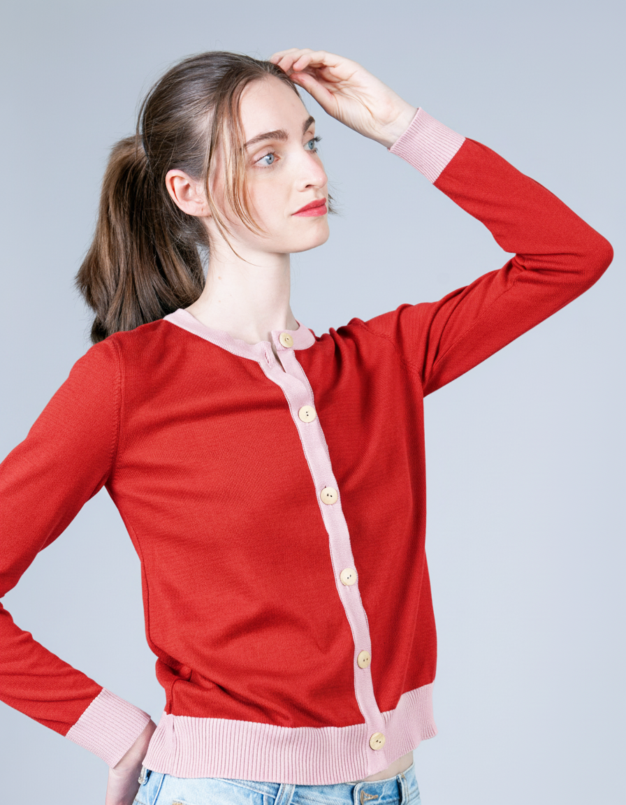 chaqueta blossom roja
